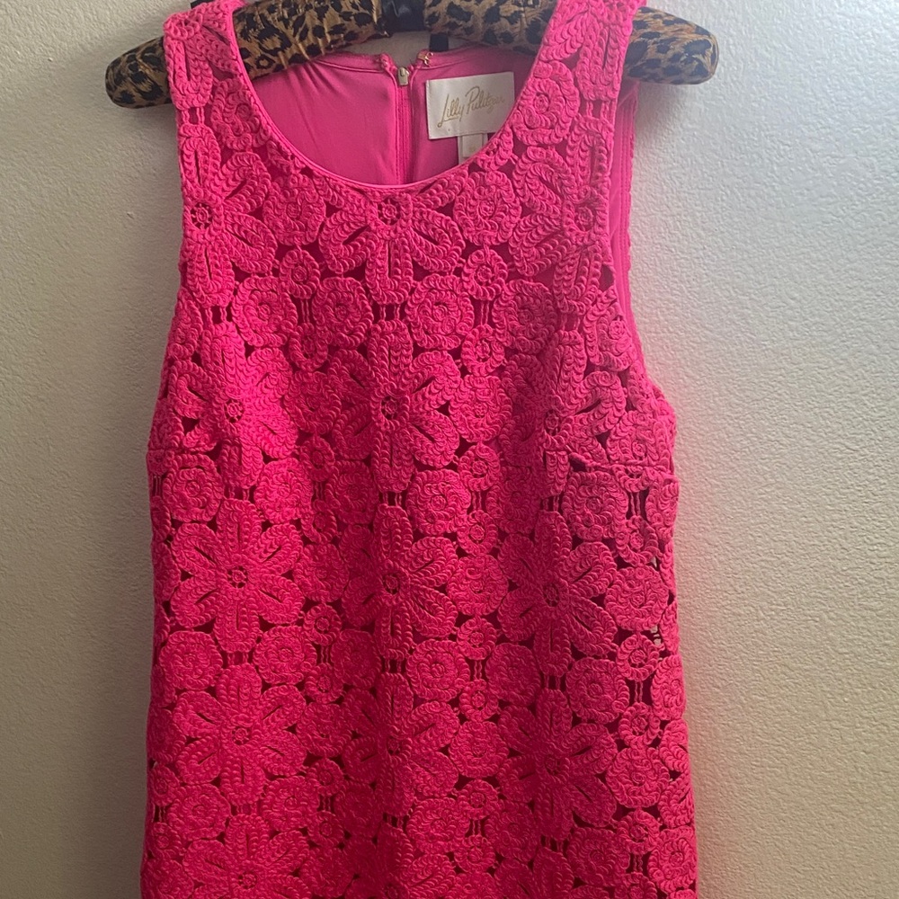 LILLY PULITZER MARQUETTE CROCHET SHIFT DRESS, - Picture 3 of 12